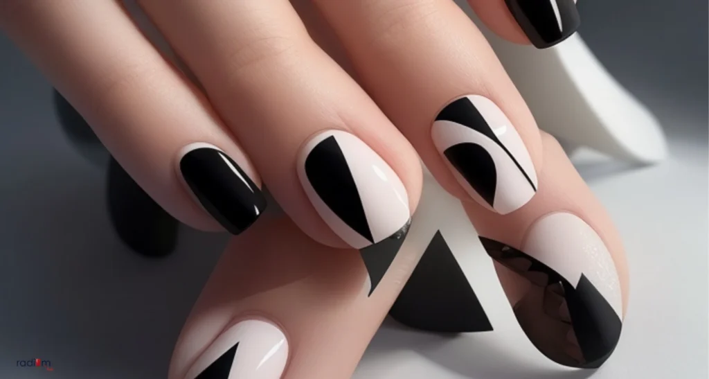 Sophisticated Half Moons Nails